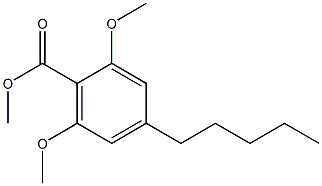 2,6-Dimethoxy-4-pentylbenzoic acid methyl ester,,结构式