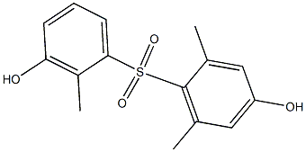 3,4'-ジヒドロキシ-2,2',6-トリメチル[スルホニルビスベンゼン] 化学構造式