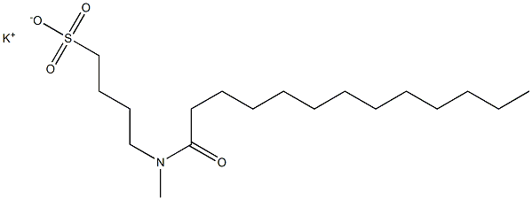 4-(N-Tridecanoyl-N-methylamino)-1-butanesulfonic acid potassium salt 结构式