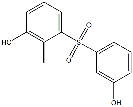 3,3'-ジヒドロキシ-2'-メチル[スルホニルビスベンゼン] 化学構造式