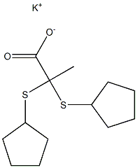 2,2-Bis(cyclopentylthio)propionic acid potassium salt