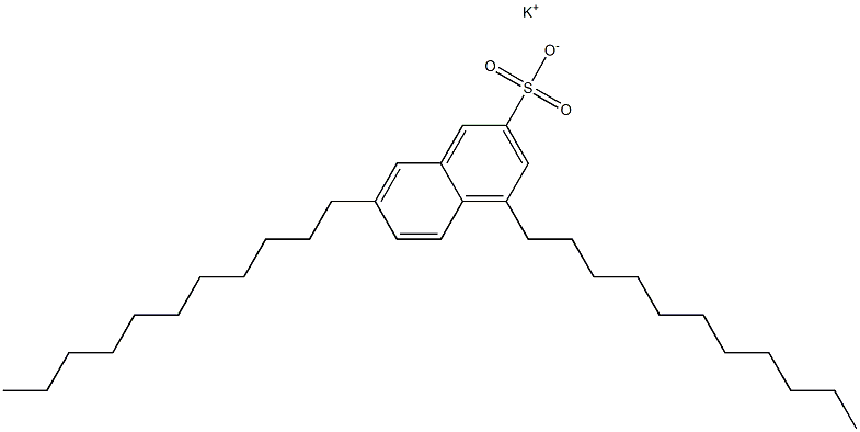 4,7-ジウンデシル-2-ナフタレンスルホン酸カリウム 化学構造式
