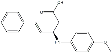 (3R)-3-(4-Methoxyphenylamino)-5-phenyl-4-pentenoic acid Structure