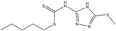 N-(5-Methylthio-4H-1,2,4-triazol-3-yl)dithiocarbamic acid pentyl ester,,结构式