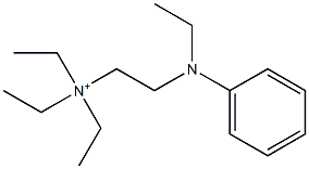 N,N,N-トリエチル-2-(エチルフェニルアミノ)エタンアミニウム 化学構造式