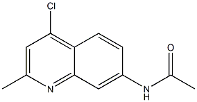 4-クロロ-2-メチル-7-(アセチルアミノ)キノリン 化学構造式