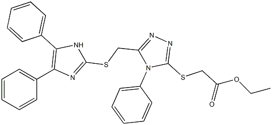 5-[(4,5-Diphenyl-1H-imidazol-2-yl)thiomethyl]-4-phenyl-3-[(ethoxycarbonylmethyl)thio]-4H-1,2,4-triazole