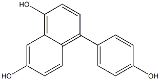 4-(4-Hydroxyphenyl)naphthalene-1,7-diol Structure