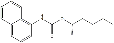 [S,(+)]-2-Hexanol N-(1-naphtyl)carbamate 结构式