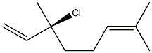 [S,(+)]-3-Chloro-3,7-dimethyl-1,6-octadiene 结构式
