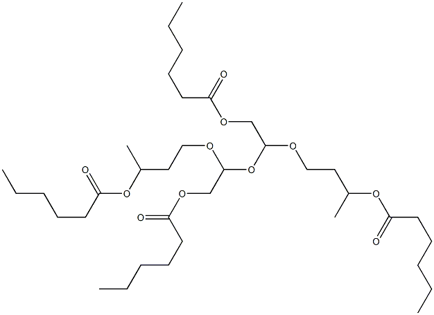 2,2'-[Oxybis(2,1-ethanediyloxy)]bis(ethanol hexanoate) Structure