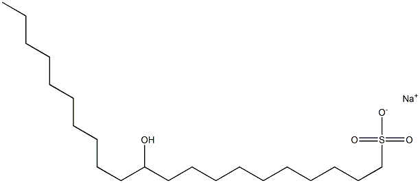 11-Hydroxyhenicosane-1-sulfonic acid sodium salt Struktur
