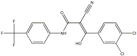 2-Cyano-3-hydroxy-3-[3,4-dichlorophenyl]-N-[4-trifluoromethylphenyl]acrylamide,,结构式