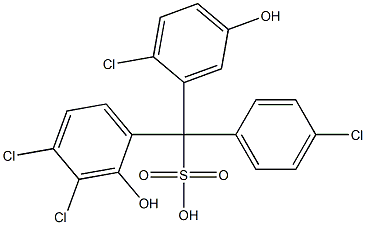  (4-Chlorophenyl)(2-chloro-5-hydroxyphenyl)(3,4-dichloro-2-hydroxyphenyl)methanesulfonic acid