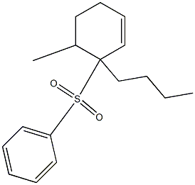 3-Butyl-4-methyl-3-(phenylsulfonyl)cyclohexene 结构式