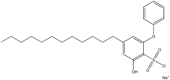 3-Hydroxy-5-dodecyl[oxybisbenzene]-2-sulfonic acid sodium salt 结构式