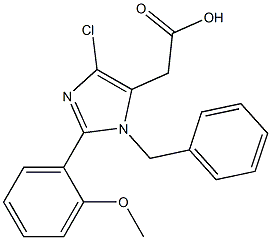 1-Benzyl-4-chloro-2-(2-methoxyphenyl)-1H-imidazole-5-acetic acid Structure