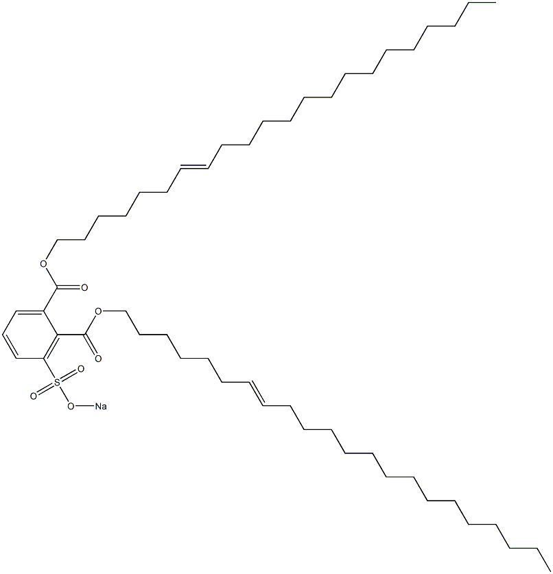 3-(Sodiosulfo)phthalic acid di(7-docosenyl) ester,,结构式