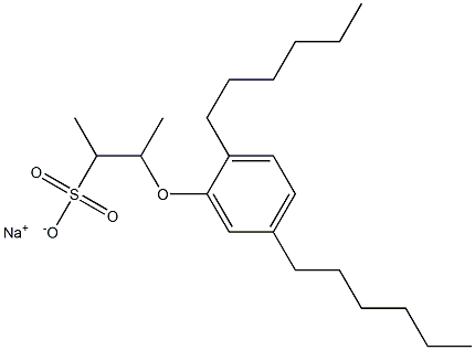 3-(2,5-Dihexylphenoxy)butane-2-sulfonic acid sodium salt