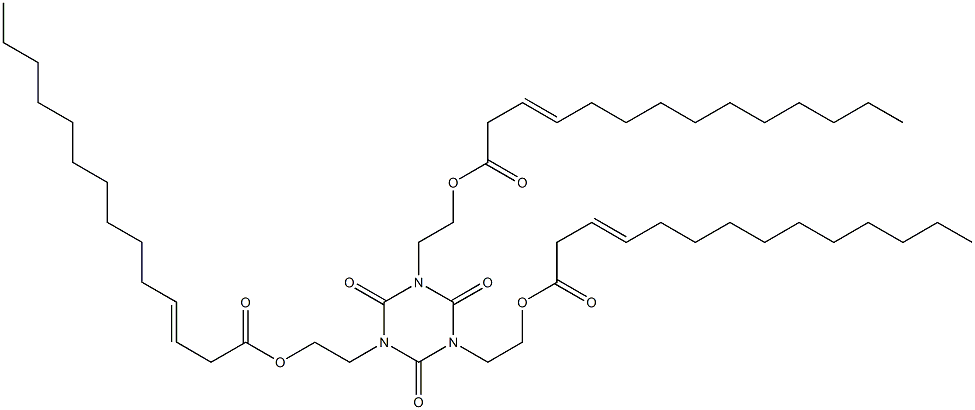 1,3,5-Tris[2-(3-tetradecenoyloxy)ethyl]hexahydro-1,3,5-triazine-2,4,6-trione Structure