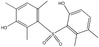 2',3-Dihydroxy-2,4,5',6,6'-pentamethyl[sulfonylbisbenzene] 结构式