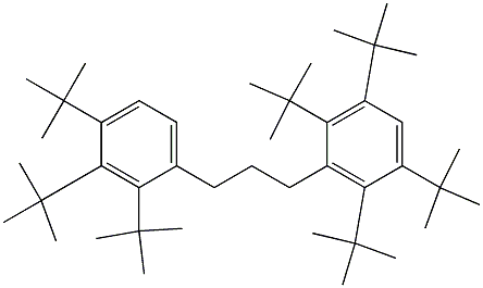 1-(2,3,5,6-Tetra-tert-butylphenyl)-3-(2,3,4-tri-tert-butylphenyl)propane Structure