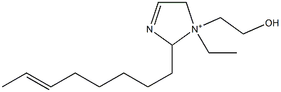 1-Ethyl-1-(2-hydroxyethyl)-2-(6-octenyl)-3-imidazoline-1-ium Structure