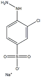 3-クロロ-4-ヒドラジノベンゼンスルホン酸ナトリウム 化学構造式