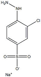 3-Chloro-4-hydrazinobenzenesulfonic acid sodium salt Structure