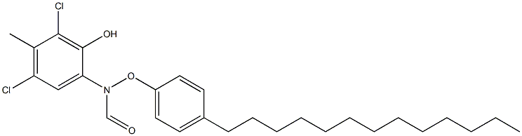 2-(4-Tridecylphenoxyformylamino)-4,6-dichloro-5-methylphenol 结构式