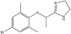 2-[1-(4-Bromo-2-methyl-6-methylphenoxy)ethyl]-2-imidazoline,,结构式