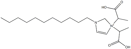 3,3-Bis(1-carboxyethyl)-1-undecyl-4-imidazoline-3-ium,,结构式