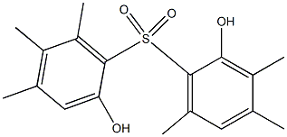 2,2'-Dihydroxy-3,4,4',5',6,6'-hexamethyl[sulfonylbisbenzene] 结构式