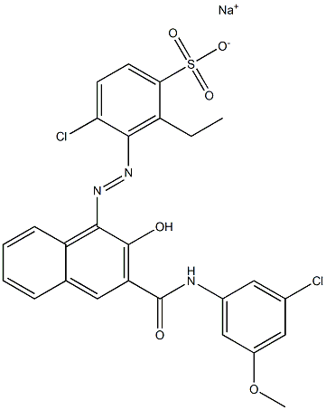 4-Chloro-2-ethyl-3-[[3-[[(3-chloro-5-methoxyphenyl)amino]carbonyl]-2-hydroxy-1-naphtyl]azo]benzenesulfonic acid sodium salt