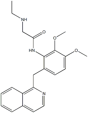 1-[2-[(Ethylaminoacetyl)amino]-3,4-dimethoxybenzyl]isoquinoline Structure