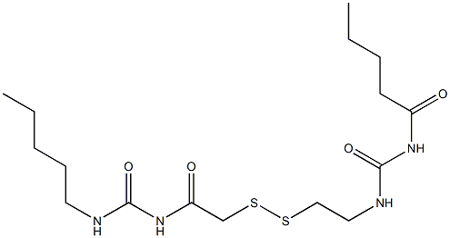 1-ペンタノイル-3-[2-[[(3-ペンチルウレイド)カルボニルメチル]ジチオ]エチル]尿素 化学構造式