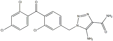 5-Amino-1-[3-chloro-4-(2,4-dichlorobenzoyl)benzyl]-1H-1,2,3-triazole-4-carboxamide