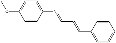 (1E,2E)-N-(4-メトキシフェニル)-3-フェニル-2-プロペン-1-イミン 化学構造式