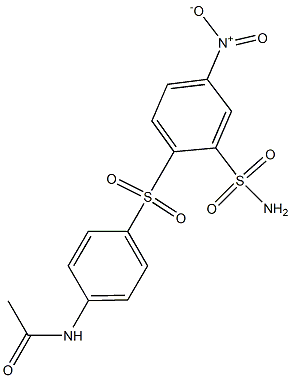 N-[4-[(4-Nitro-2-sulfamoylphenyl)sulfonyl]phenyl]acetamide Structure