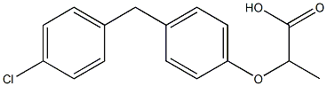 2-[4-(4-Chlorobenzyl)phenoxy]propionic acid,,结构式