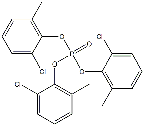 Phosphoric acid tris(2-chloro-6-methylphenyl) ester,,结构式