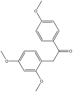 2-(2,4-Dimethoxyphenyl)-1-(4-methoxyphenyl)ethanone Struktur