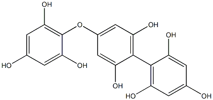 4-(2,4,6-Trihydroxyphenoxy)-1,1'-biphenyl-2,2',4',6,6'-pentol Structure