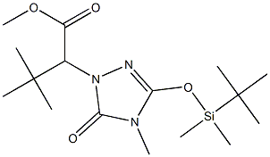 3,3-Dimethyl-2-[[4,5-dihydro-4-methyl-3-[dimethyl(1,1-dimethylethyl)silyloxy]-5-oxo-1H-1,2,4-triazol]-1-yl]butanoic acid methyl ester,,结构式