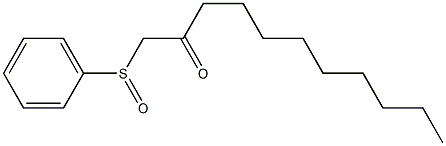 1-フェニルスルフィニル-2-ウンデカノン 化学構造式
