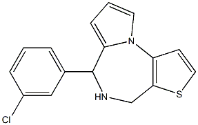 6-(3-Chlorophenyl)-5,6-dihydro-4H-pyrrolo[1,2-a]thieno[2,3-f][1,4]diazepine Struktur