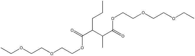 Hexane-2,3-dicarboxylic acid bis[2-(2-ethoxyethoxy)ethyl] ester Structure