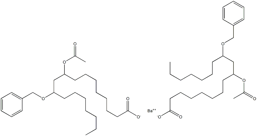 Bis(11-benzyloxy-9-acetyloxystearic acid)barium salt Structure