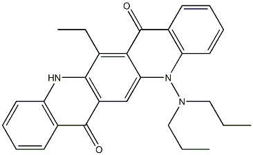 5-(Dipropylamino)-13-ethyl-5,12-dihydroquino[2,3-b]acridine-7,14-dione Structure