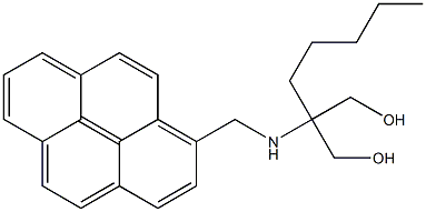 1-[1,1-Bis(hydroxymethyl)hexylaminomethyl]pyrene 结构式